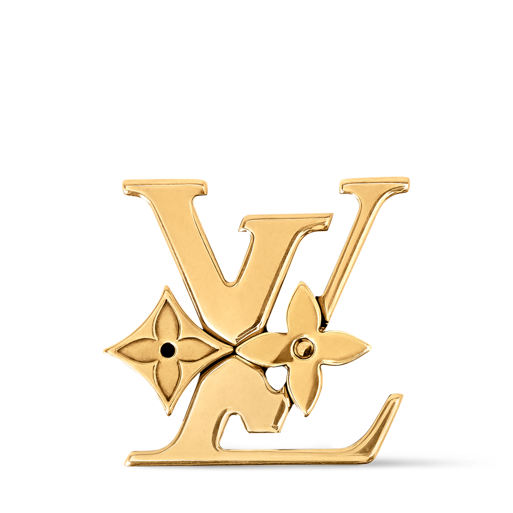 Louis Vuitton チャーム付きブローチ ゴールドカラー Monogram Row Brooch S00 - Fashion Jewelry | LOUIS VUITTON